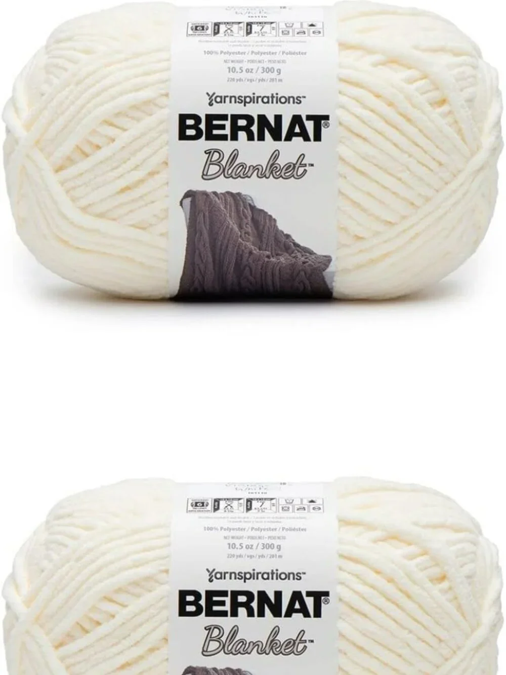 Bernat® Blanket Yarn - Vintage White 2 Skeins